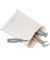 Luftpolstertaschen AROFOL Gr. 4/D | 180x165mm Plus Gr. 4, 2FVAF000204, innen 175x265mm, haftklebend + Lochung für Klammer, weiß